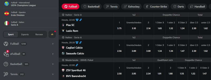 Jettbet Sportwetten 2025 – Fußball, eSports und Live-Wetten mit aktuellen Quoten für Deutschland
